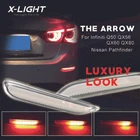 Red Rear Bumper Brake Lights w/Sequential Turn Signal For Infiniti Q50 QX Nissan