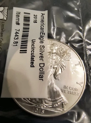 2015 Uncirculated American Silver Eagle US Mint Issue 1oz Pure Silver #7443.81