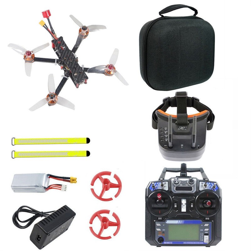 JMT F4 175mm FPV Drone RTF with FPV Goggles Flysky Remote Controller EVA handbag