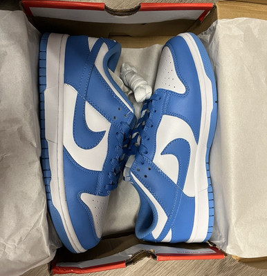 Nike Dunk Low UNC Blue/White Men s Low Top Lace-Up Colorblock Sneaker NIB