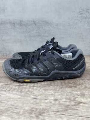 Merrell Trail Glove 5 Shoes Womens Size 6 Black Grey Sneakers Barefoot Trainer 