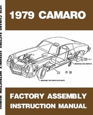 1979 Chevrolet Camaro Factory Assembly Instruction Manual