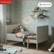 EXTENDABLE TODDLER BED «BRUME» | 80 X 140-200 CM | GREY - Petite Amétie 