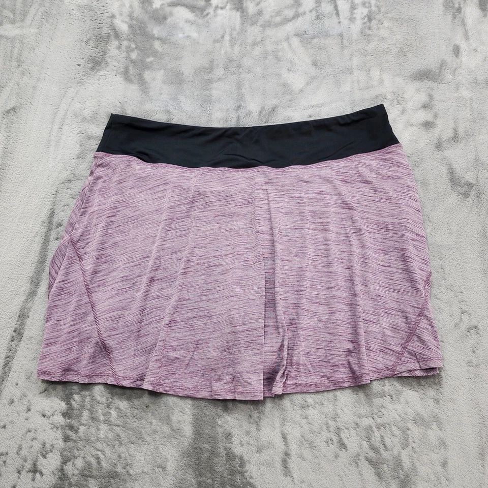 Nine West Active Skort Womens 2X Heathered Purple Black Skirt Shorts Tennis Golf - Image 4 of 4