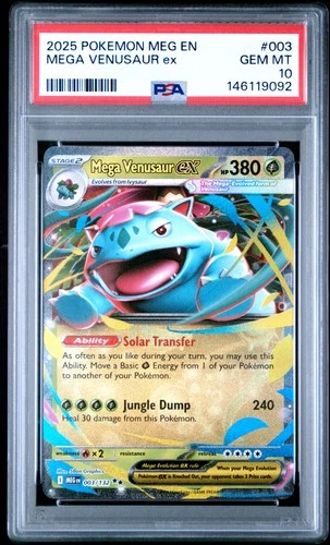 2025 POKEMON MEG EN-MEGA EVOLUTION #003 MEGA VENUSAUR EX PSA 10