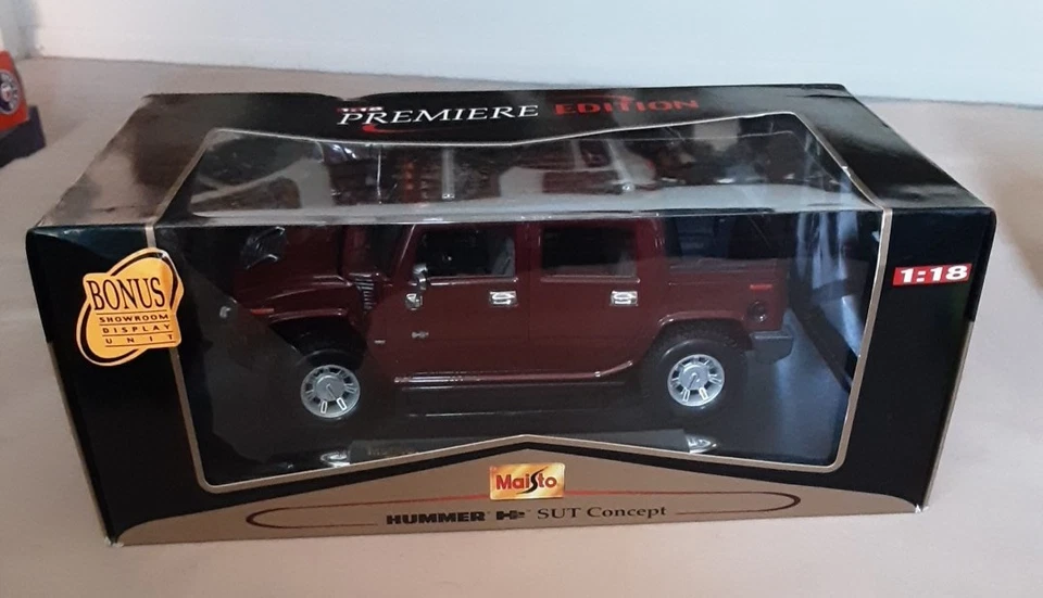 Maisto Special Edition Hummer H2 SUT Concept, scale 1:18 Brugandy Diecast Car - Image 2 of 4