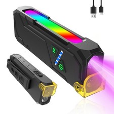 Rechargeable EDC Flashlight, Waterproof Portable LED Flashlight with RGB Light