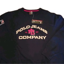 NWT VTG Y2K mens large L Ralph Lauren Polo Jeans Co. Logo Spell-Out Sweatshirt
