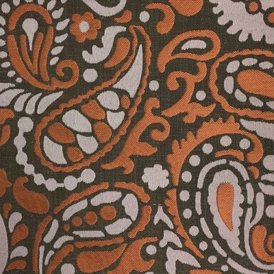 LEAVENWORTH - Modern Paisley Linen Jacquard Fabric by the Yard - Available in 5
