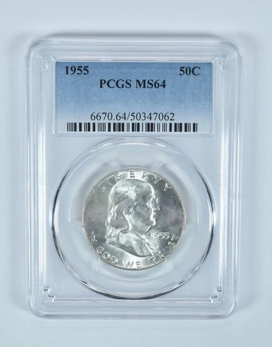 1955 Franklin Half Dollar MS64 PCGS Blue Label *2183