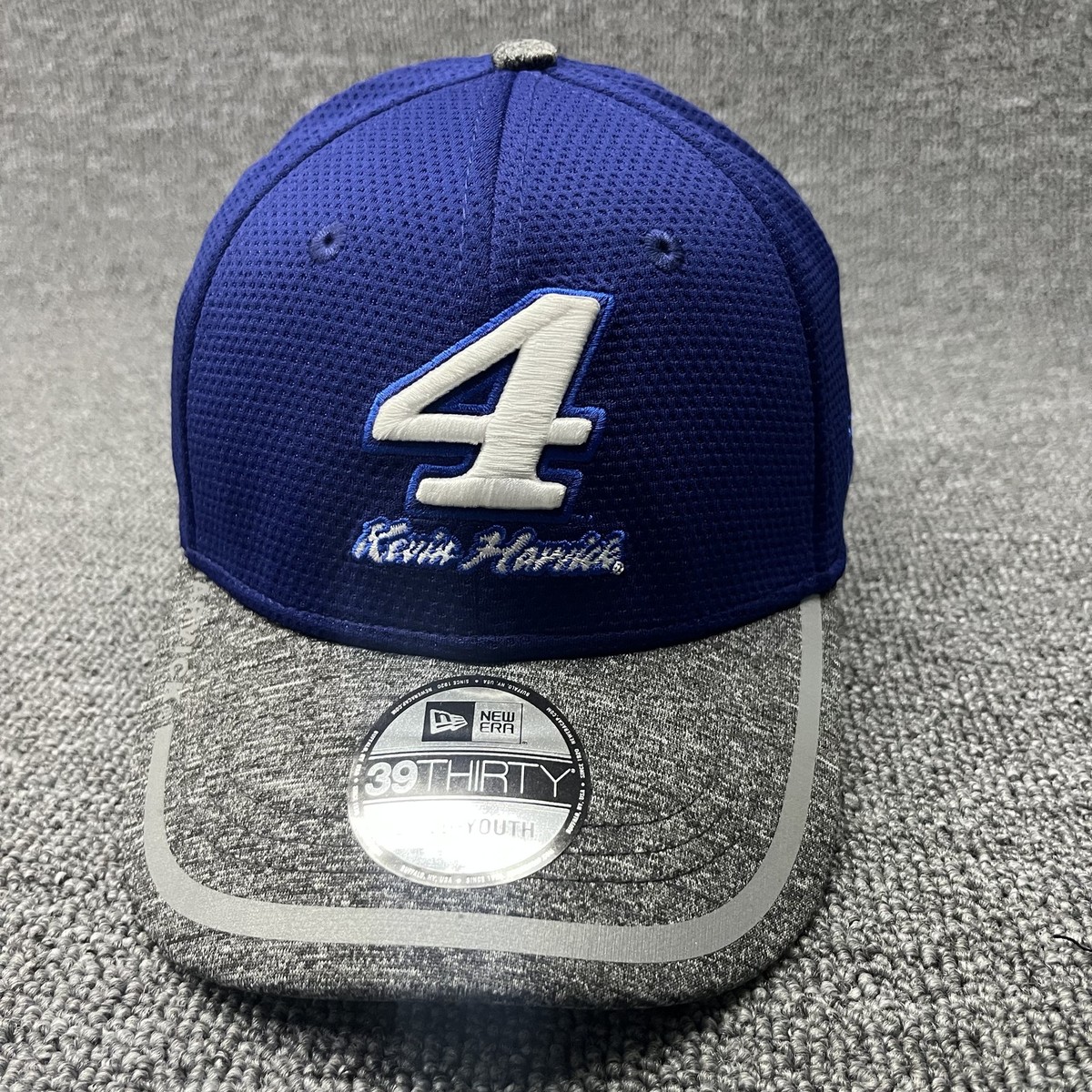 New Era Kevin Harvick #4 NASCAR 39THIRTY Blue Youth Stretch Fit Hat Cap