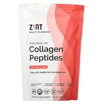 2 X Zint, Pure Grass-Fed Collagen Peptides, Unflavored, 10 oz (283 g)