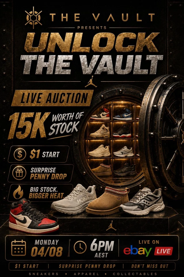 🇦🇺 Unlock The Vault | Live Sneaker, Apparel & Collectables Auction
