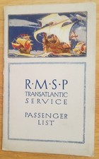ORDUNA (Royal Mail) 1926 Passenger List