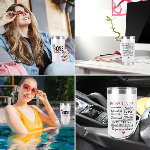 Boss Lady Gifts for Women Boss Day Gifts for Women Tumbler Cup Gifts for Boss... - Picture 4 of 7
