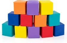 Soft Blocks, Toddler Foam Block Playset for Safe Active Play and Building, Indoo