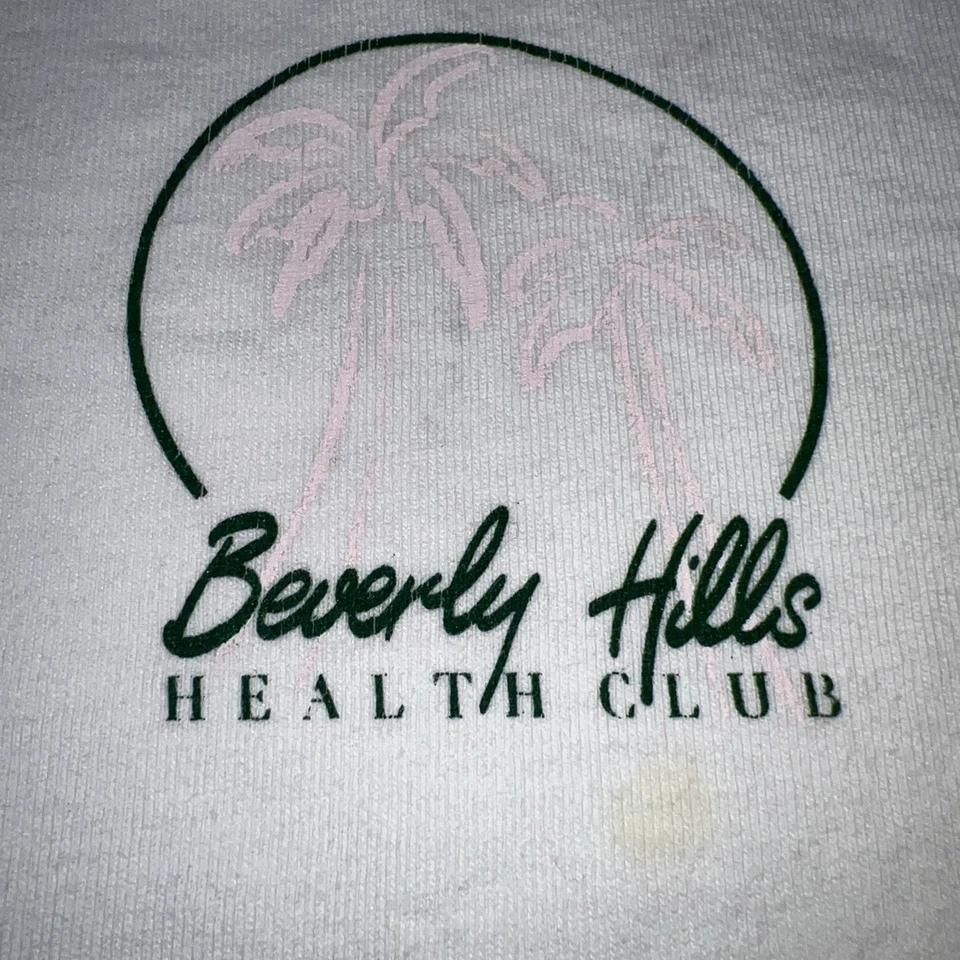 Camisa De Colección Años 90 Beverly Hills Hotel & Bungalows Health Club Spa XS Blanca Rara Foto 3 de 4