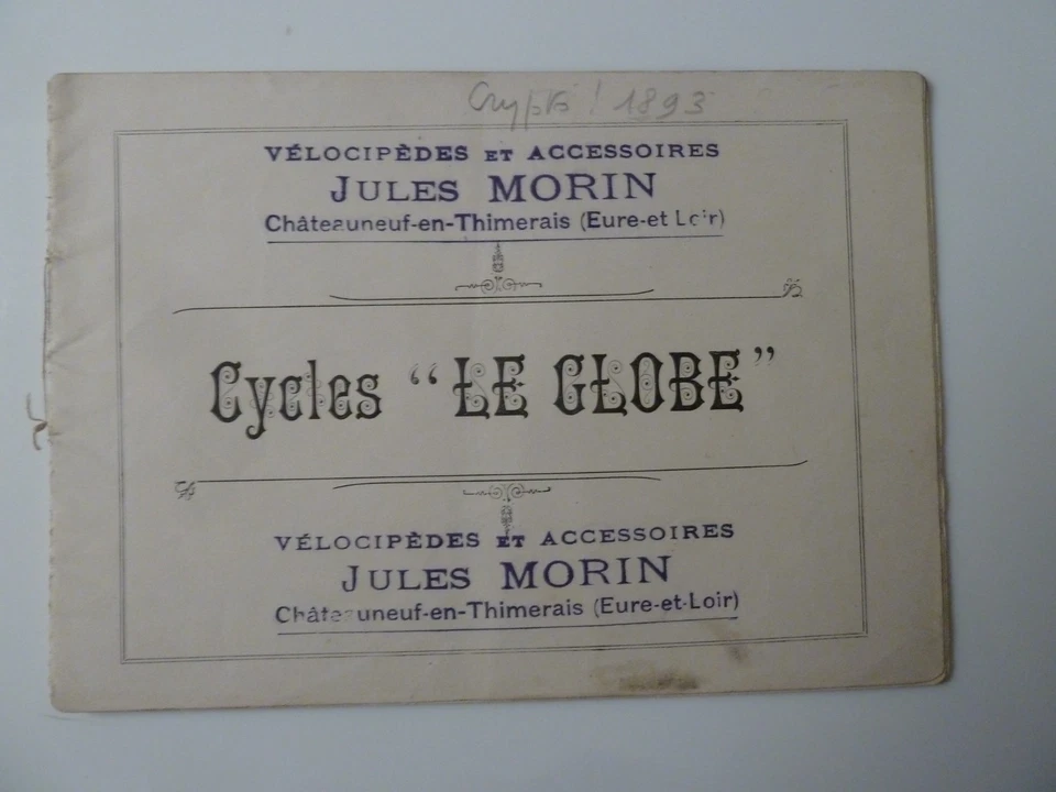 ancien vélo catalogue LE GLOBE 1893 bici epoca antiquebicycle oldtimer Fahrrad - Photo 3/4