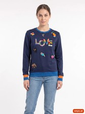 Vintage MY BRAND Truien  Dames  maat  L Marin...