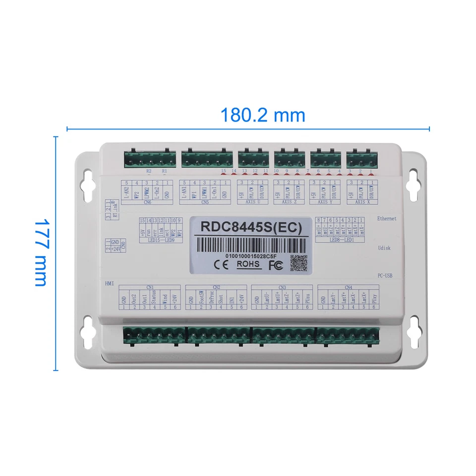 RUIDA 8445S Control Panel Board For 60-130W CO2 Laser Engraver Support Lightburn - Image 3 of 4