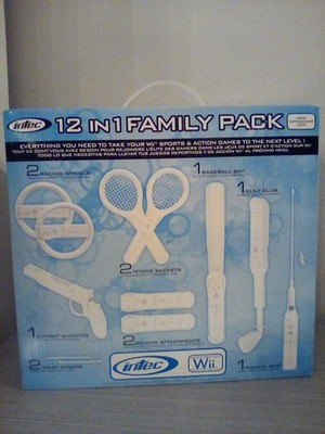 Intec  12-in-1  Wii Gaming Accessories Family Pack Open Box Complete