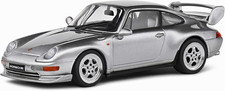 Solido S 1:43 Porsche 911 Carrera RS 1992 Silver Diecast Model Car Case