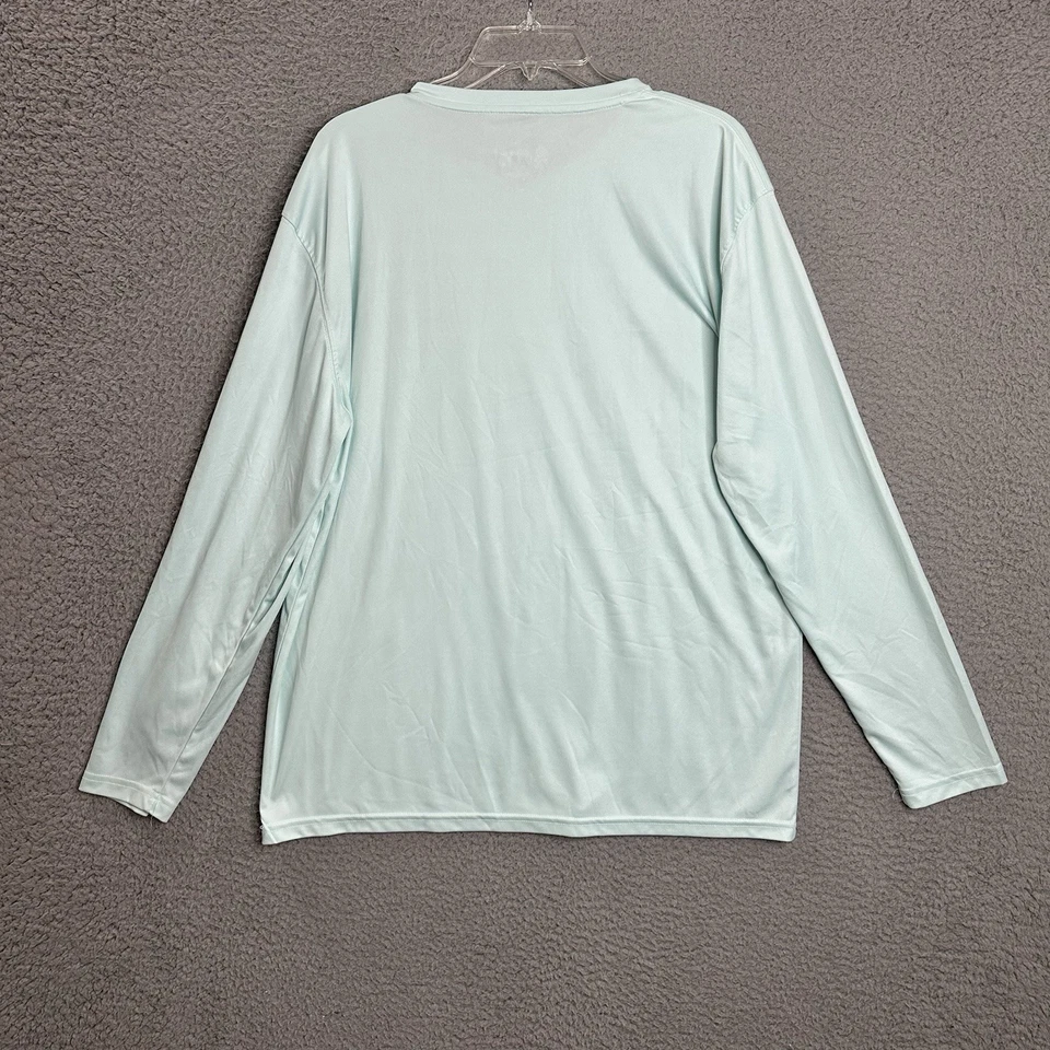 Camisa Costa Manga Larga Para Hombre XL Verde Menta Regular Poliéster Activo Ajuste Regular Foto 2 de 4