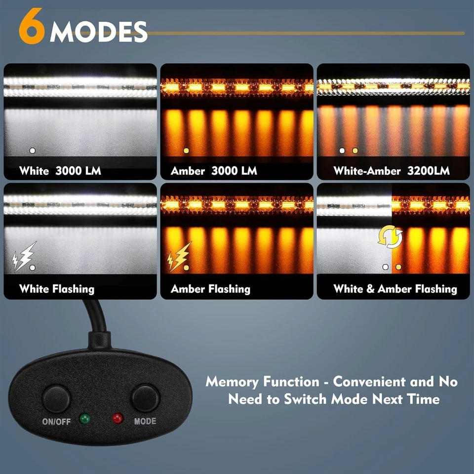 EverBrite 20" Spot Flood Combo LED Light Bar 420W 6 Mode Driving Light IP67 - Image 3 of 4