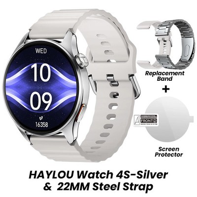 HAYLOU Watch 4S GPS Smartwatch 1.43  HD AMOLED Display 5 Satellite GPS Positioni