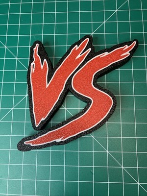 3D Printed Versus Vs Logo Sign Display Fan Art Video Game Marvel Capcom