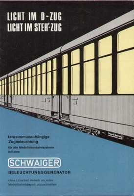 catalogo  Schwaiger 1968 - light im D-zug  - Beleuchtungsgenerator        D  aa