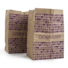 Catnip Scented Paper Bag Cat Toy Scratch Activated Refillable Play Cave 2 Pack