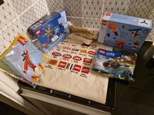 Lego Logo bag+ mini sets: fun cretivity 12 in 1, firwork celeb,red plane, police