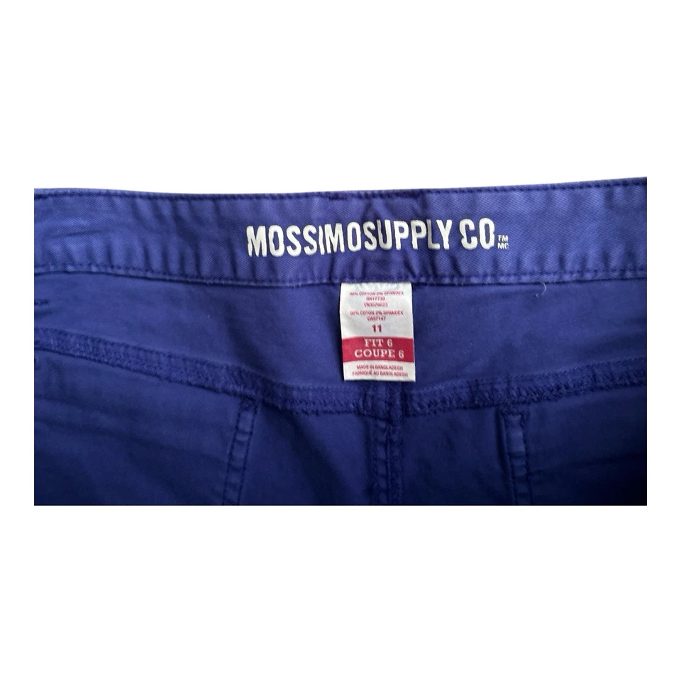 Pantalones cortos botines de tiro bajo MOSSIMO SUPPLY CO para mujer talla 11 púrpura mezcla de algodón Foto 4 de 4