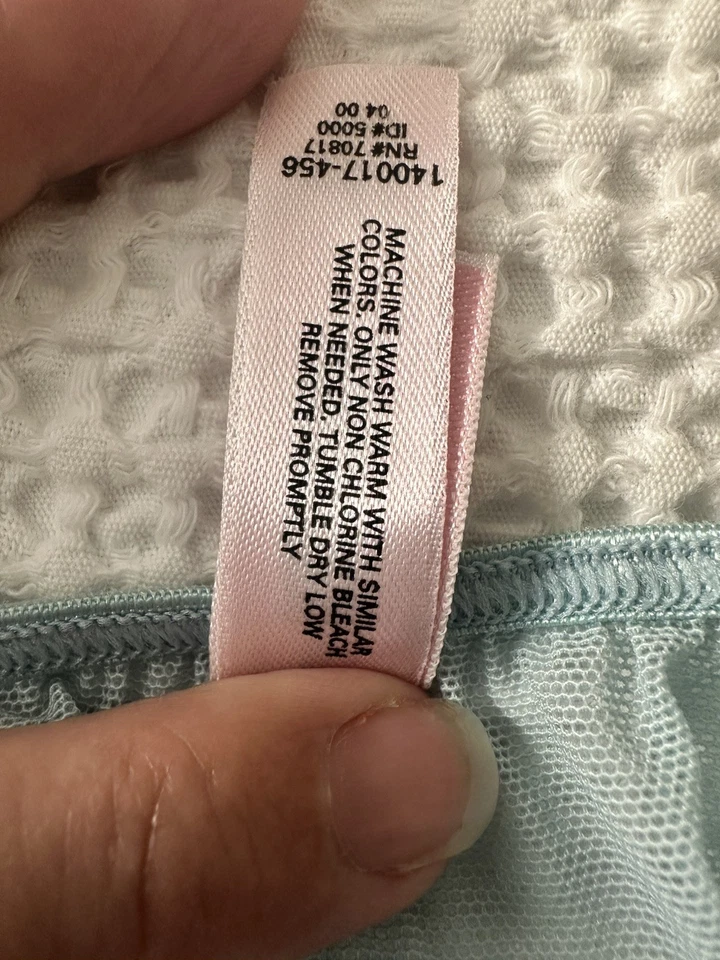 Vintage Victoria’s Secret Sheer blue bra matching Panty 36B Medium Embroidered - Image 4 of 4