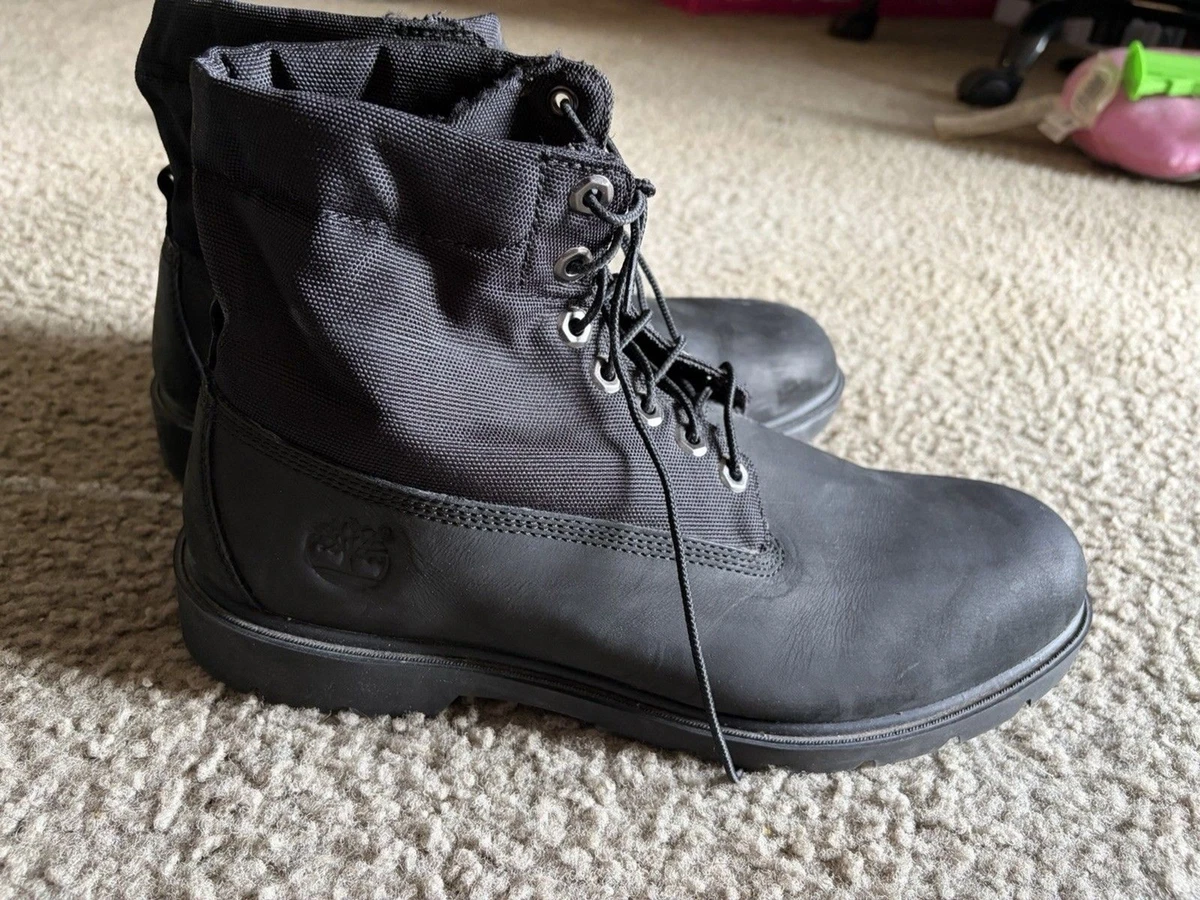 Timberland Roll Top Boots Black | eBay