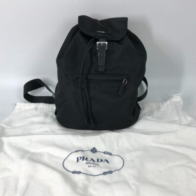 PRADA 1BZ032 Logo Plate triangle logo backpack bag Nylon  display picture 3