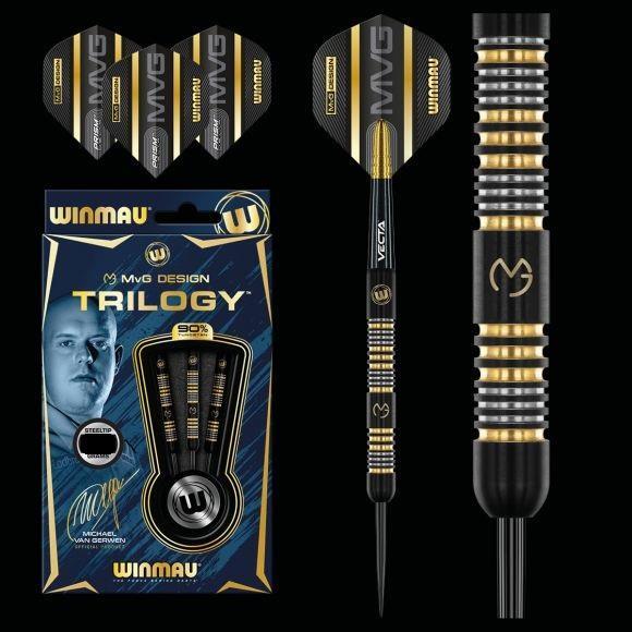 WINMAU MVG MICHAEL VAN GERWEN TRILOGY 24 GRAM STEELTIP DARTS