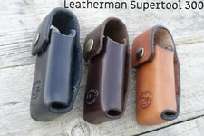 Leather Sheath for  Leatherman SUPERTOOL 300 Full Grain Leather. HIDDIN USA