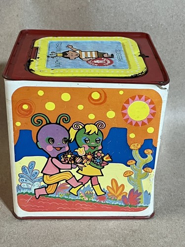 1968 BLIPPY THE MOON MAN JACK IN THE BOX MATTEL Alien Raro Opere Giocattoli Vintage - Foto 4 di 16