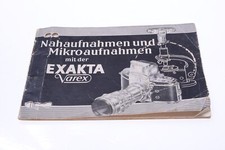   EXAKTA VAREX CAMERA CLOSE-UP, MACRO ORIGINAL INSTRUCTIONS MANUAL GERMAN 139-2