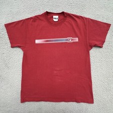 Vintage Fila Mens Size M Red Short Sleeve T Shirt Made In USA 90s Sports Tee