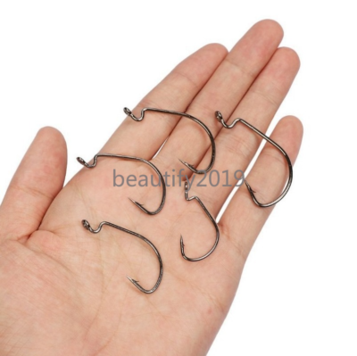 100 Pack Wide Gap Fishhook Jig Fishing Hook Bass Offset Worm Hooks | eBay 100 Pack Wide Gap Fishhook Jig Fishing Hook Bass Offset Worm Hooks | eBay