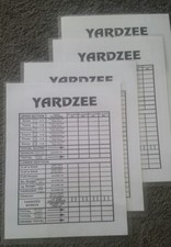 Double Sided Farkle Yardzee Laminated Scorecards Set of 4 for Yard Dice Games