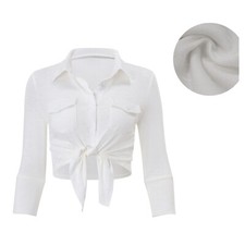 Women V Neck Tops Shirt Hot All-matched Lapel Buttoned Work Commuting Office