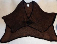 Soft Surroundings Poncho Sweater Women One Size Cardigan Open Front Brown/B