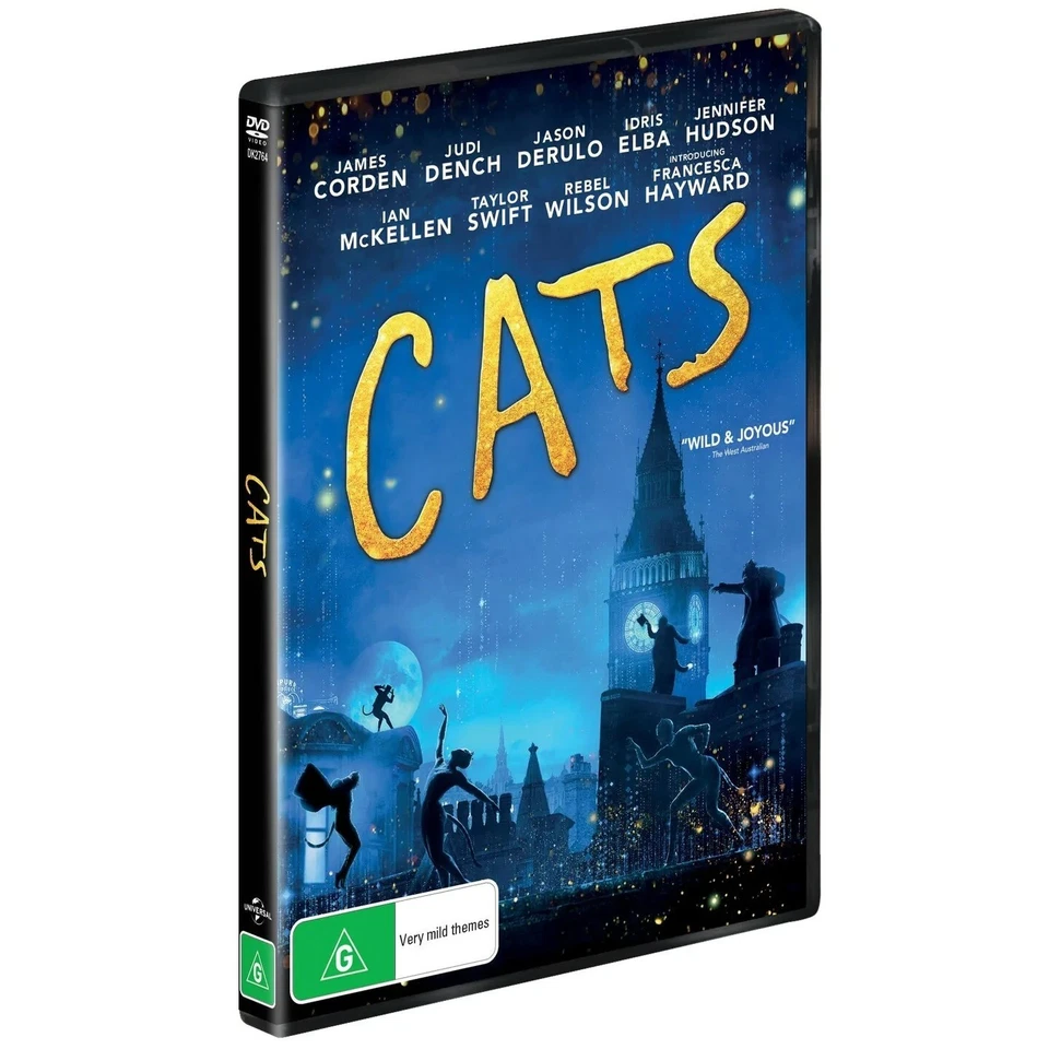 Cats (DVD, 2019) PAL Region 2&4 (James Corden, Judi Dench, Taylor Swift) SEALED - Image 2 of 4