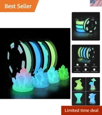 Eco-Friendly Glow in the Dark 3D Printer Filament - 1.75mm Multicolor Pack