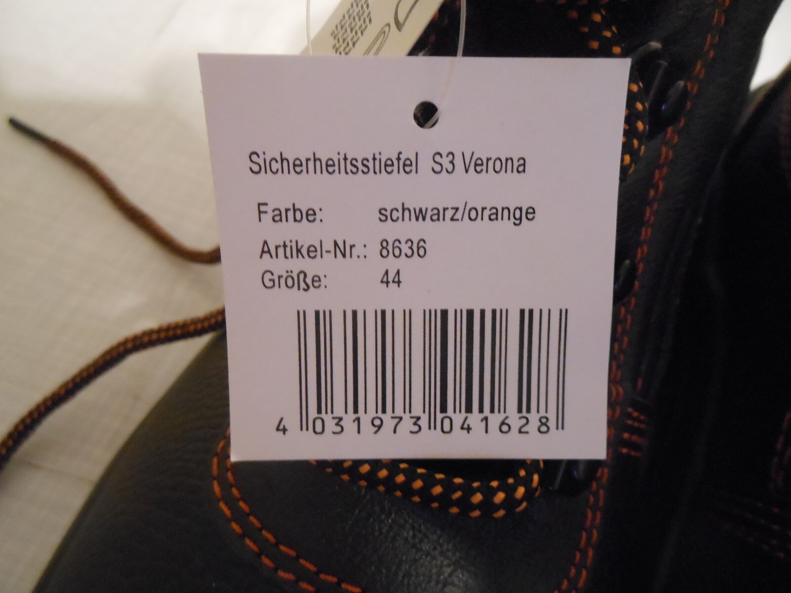 Sicherheitsstiefel S3 Verona Größe 44 Sicherheitsschuhe Arbeitsschuhe