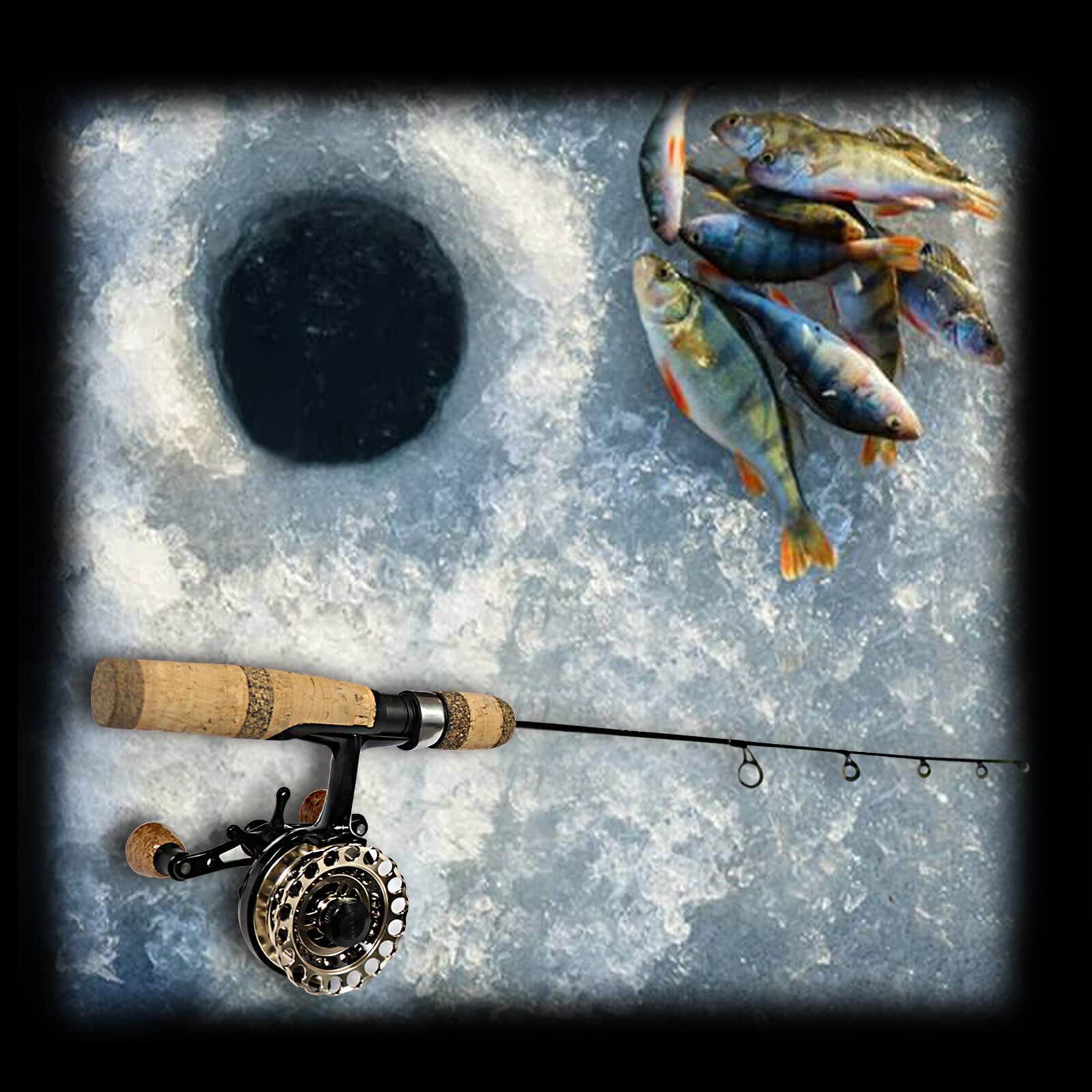 Inline Ice Fishing Reel Right/Left Handed Fishing Raft Wheel Ice Reels (Left ...